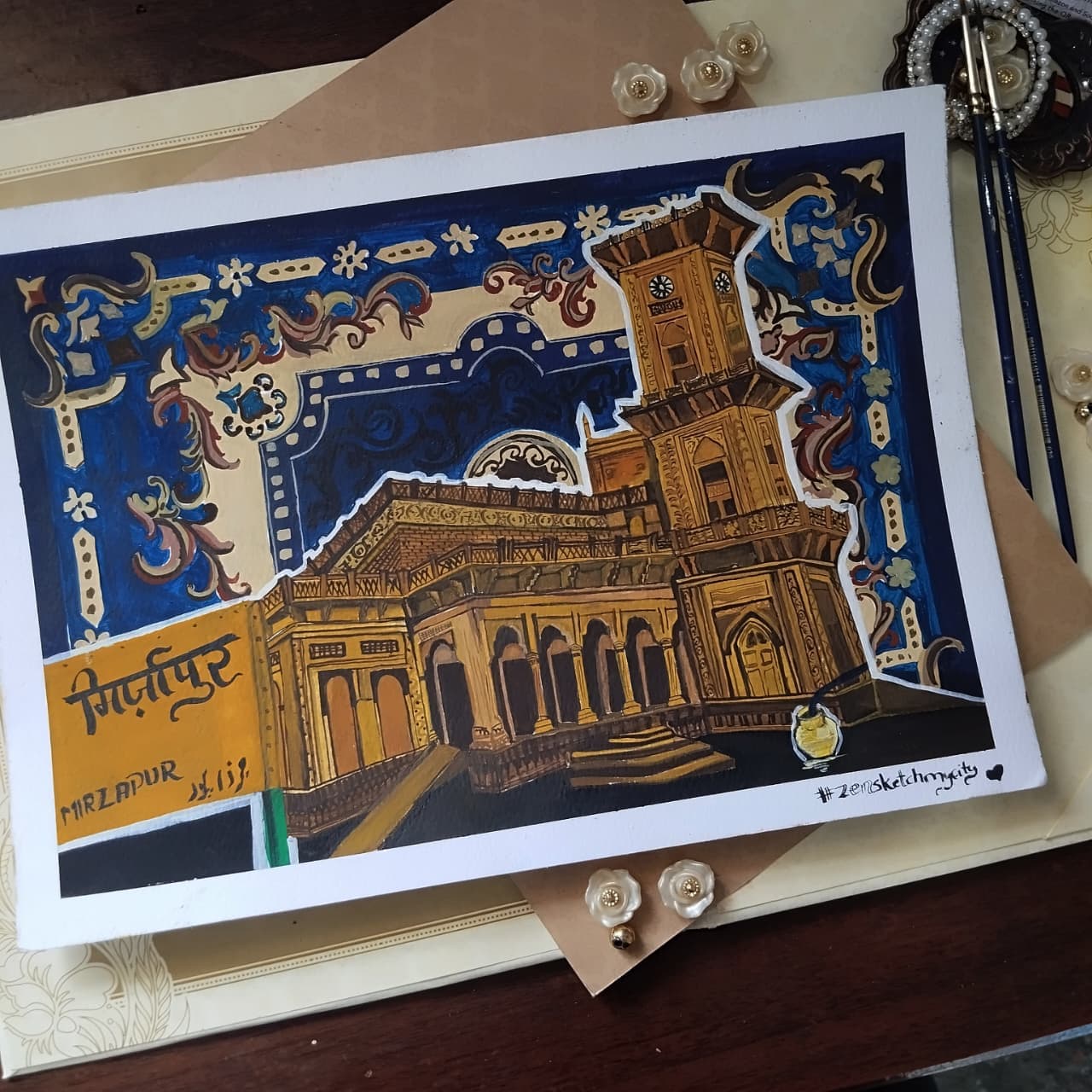 Painting of Hawa Mahal in Jaipur